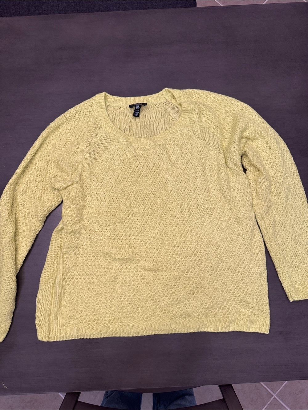Jones New York Bright Yellow Knit Sweater